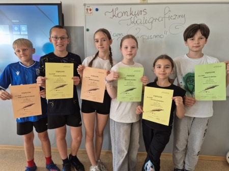 Wyzwanie kaligraficzne uczniów klasy IV - Mam piękne pismo
