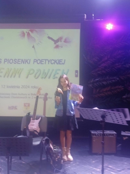 Sukces naszej uczennicy w konkursie piosenki